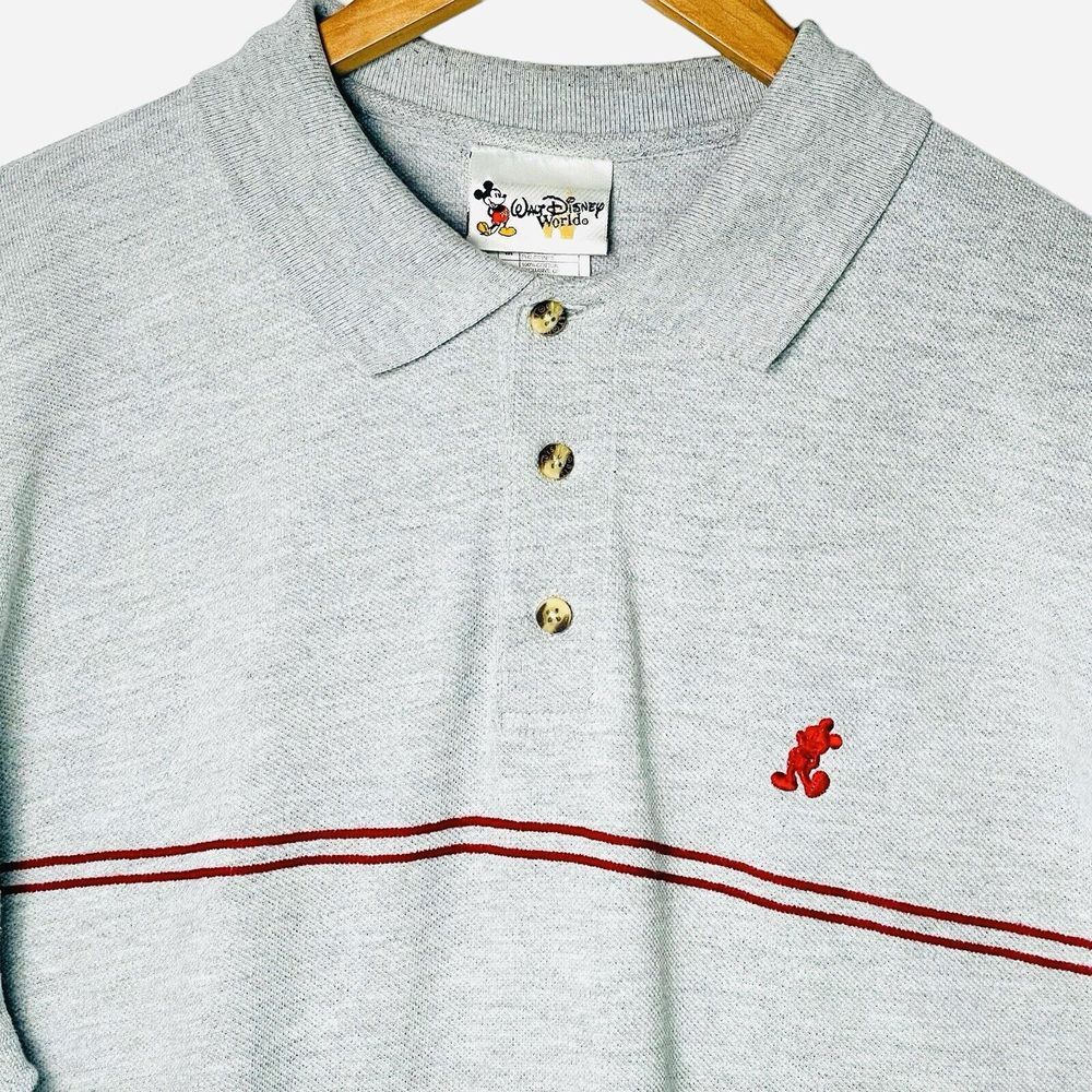 Vintage Walt Disney World Polo Shirt Embroidered Mickey Short‎ Sleeve Men Medium